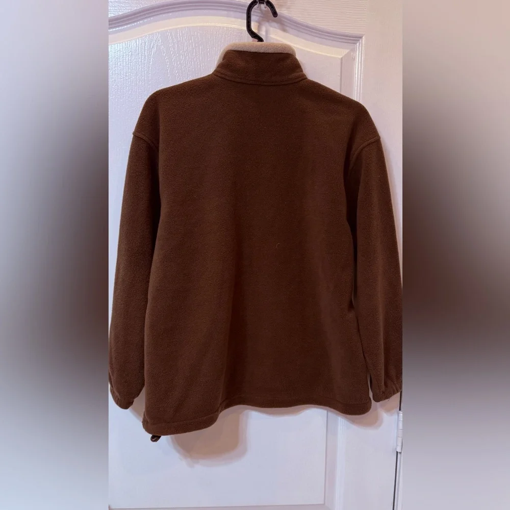 GOGO Sports Inc San Francisco , CA Brown Fleece Zip-Up Jacket Women Small - Picture 2 of 9